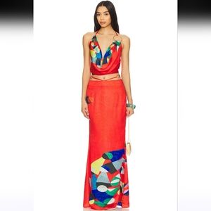 YLLW The Label X Revolve Athena Ring Skirt in Geometric very soft (Skirt Only)